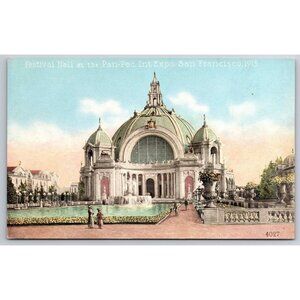1915 Festival Hall Pan Pacific Exposition postcard #877